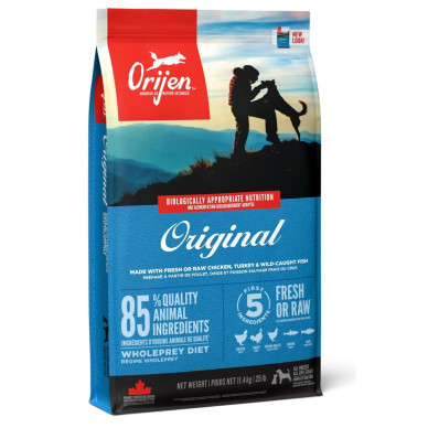 ORIJEN Original Adult Dog – hrană uscată fără cereale pentru câini adulți, 11,4 kg